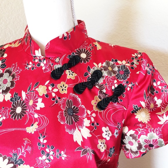Byer California Dresses & Skirts - AGB BYER CALIFORNIA CHEONGSAM VINTAGE DRESS SZ 8